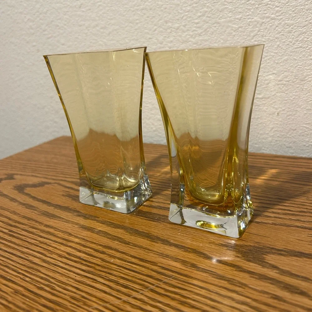 Russ Berrie Amber Glass Vases - Picture 3 of 11